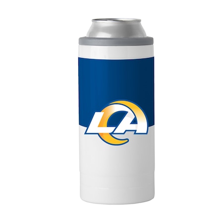 Logo Brands LA Rams 12oz Colorblock Slim Can Coolie 629-S12C-11
